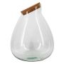Tarro de cristal ELULY con tapa de corcho, reciclado, transparente, 45 cm, Ø 34 cm
