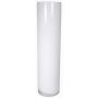 Jarrón cilíndrico de cristal SANSA OCEAN, blanco, 60 cm, Ø 15 cm