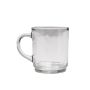 Vaso de té KINSY con asa, 3 unidades, transparente, 10 cm, Ø 7 cm, 250 ml
