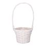 Cesta para plantas BARONIKA con asa, mimbre, blanco, 48 cm, Ø 25 cm
