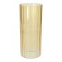 Jarrón para flores BLANDINA, cristal, estriado, amarillo transparente, 24 cm, Ø 10 cm