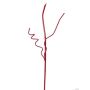 Rama decorativa de sauce retorcido, AZMIDI, rojo lacado, 95cm