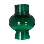 Jarrón de cristal DOLGAF, verde petróleo, 17,5cm, Ø14,8cm