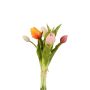 Ramo de tulipanes sintéticos LEANA, rosa-naranja, 30cm, Ø20cm