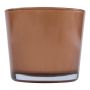 Maceta de cristal ALENA METALLIC, bronce metalizado, 11cm, Ø11,5cm