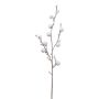 Rama artificial de algodón GRIFON con frutos, blanca, 90 cm
