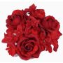 Guirnalda de velas de plástico INGA, rosa, hortensia, rojo, Ø10cm