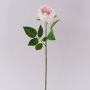 Rosa artificial MARNUK, color crema-rosa, 60 cm, Ø 9 cm