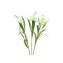 Flor decorativa del delfinio AKSINJA, 3 unidades, LED, blanco, 85 cm