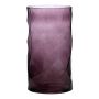 Jarrón de cristal para flores WELVIN con diseño de rombos, violeta, 25cm, Ø14cm
