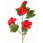 Rama artificial de hibisco TELSIMA con flores, roja, 80 cm