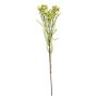 Rama artificial de flor de cera MEDEA, verde-rosa, 80 cm, Ø 6 cm