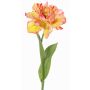 Tulipán artificial tipo «papagayo» STEFANIE, amarillo-rosa, 65 cm, Ø 14 cm
