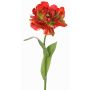 Tulipán artificial «STEFANIE» con forma de loro, rojo y verde, 65 cm, Ø 14 cm