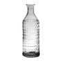 Botella decorativa TIMOTEO de cristal, diseño estructurado, transparente, 30cm, Ø10cm