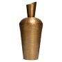 Botella decorativa de metal VICTORINO, estructura, oro, 41cm, Ø16,5cm