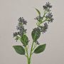 Rama artificial de viburnum LABIBA con capullos, azul, 60 cm, Ø 2,5-5 cm