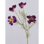 Rama artificial de flores de caléndula PRESTIOSA, violeta y verde, 75 cm, Ø 6-11 cm