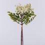Rama artificial de serbal ELNATAN, manojo, frutos, blanco crema, 30 cm