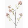 Rama decorativa de cerezo ornamental SLIRKO con flores, rosa claro, 115 cm