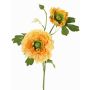Ranúnculo artificial SAGARA, albaricoque y verde, 45 cm, Ø 5-9 cm
