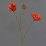Rama decorativa de amapola PEJA, rojo anaranjado, 90 cm, Ø 11-13 cm