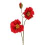 Rama decorativa de amapola PEJA, roja, 90 cm, Ø 11-13 cm