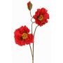 Rama decorativa de amapola PEJA, roja, 90cm, Ø11-13cm