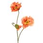 Rama decorativa de amapola PEJA, color melocotón, 90 cm, Ø 11-13 cm