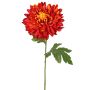 Flor artificial de crisantemo DELPHINA, naranja oscuro, 65 cm, Ø 14 cm
