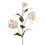 Rama de gloriosa aterciopelada DINFAS, rosa pálido y dorado, 80 cm