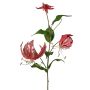 Rama de gloriosa aterciopelada DINFAS, malva y dorado, 80 cm