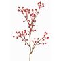 Rama artificial de rosa silvestre HIKERNO con escaramujos, roja, 60cm