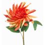 Flor artificial de dalia GREWAL, salmón-melocotón, 75cm, Ø19cm
