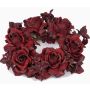 Guirnalda de velas de plástico INGA, rosa, hortensia, rojo oscuro, Ø15cm