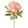 Flor artificial de peonía WARDUAN, Colección Eco, salmón, 65 cm, Ø 15 cm