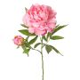 Flor artificial de peonía WARDUAN, Colección Eco, rosa, 65 cm, Ø 15 cm
