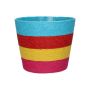 Cesta para plantas NERIONKO MULTI, turquesa-rojo-amarillo-rosa, 13 cm, Ø 15,5 cm