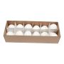 Huevos de gallina decorativos KIKU, 12 unidades, decoración de Pascua, salpicados, blancos