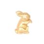 Figura decorativa de conejo DROOPY de plástico, dorada, 8 x 4 x 6 cm
