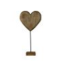 Figura decorativa de corazón de madera LINDAL, base, natural, 18x8x35cm