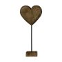 Figura decorativa de corazón de madera LINDAL, base, natural, 23x10x45cm