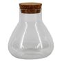 Tarro de cristal PEPPA con tapa de corcho, transparente, 11,5 cm, Ø 10,3 cm