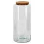 Tarro de cristal KEDAR con tapa de corcho, transparente, 40 cm, Ø 19 cm