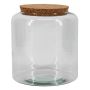 Tarro de cristal KEDAR con tapa de corcho, transparente, 20 cm, Ø 19 cm