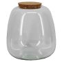 Tarro de cristal FENNY con tapón de corcho, transparente, 20 cm, Ø 19 cm