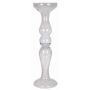 Jarrón decorativo de cristal RACHEL con pie, transparente, 80,5 cm, Ø 22 cm