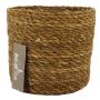 Cesta de algas marinas AMPARO, beige, 12,5cm, Ø14cm