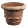 Maceta de terracota MONDAR con ranuras, hecha a mano, 53cm, Ø70cm