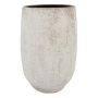 Jarrón para flores VEMIL de cerámica, moteado, blanco, 50cm, Ø29cm